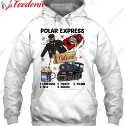 christmas north pole polar express all abroad xmas santa shirt, plus size womens christmas clothing wear love, share be