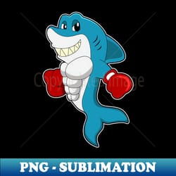 shark as boxer with boxing gloves - high-quality png sublimation download - unlock vibrant sublimation designs