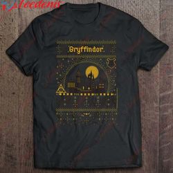 harry potter christmas gryffindor ugly sweater premium t-shirt, men family christmas shirts ideas  wear love, share beau