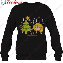 harry potter christmas hermione cross stitch shirt, family christmas shirt ideas funny wear love, share beauty