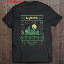 harry potter christmas slytherin ugly sweater shirt, christmas family sweatshirts funny  wear love, share beauty