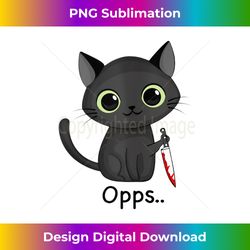 Funny murder cartoon cat opps Tank Top - Sleek Sublimation PNG Download - Reimagine Your Sublimation Pieces