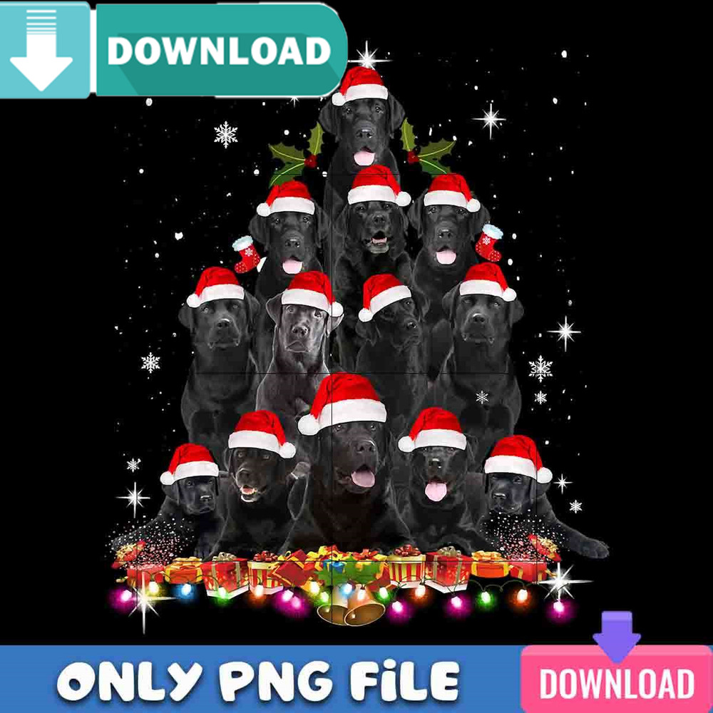 Christmas Black Lab PNG Perfect Sublimation Design Download.jpg