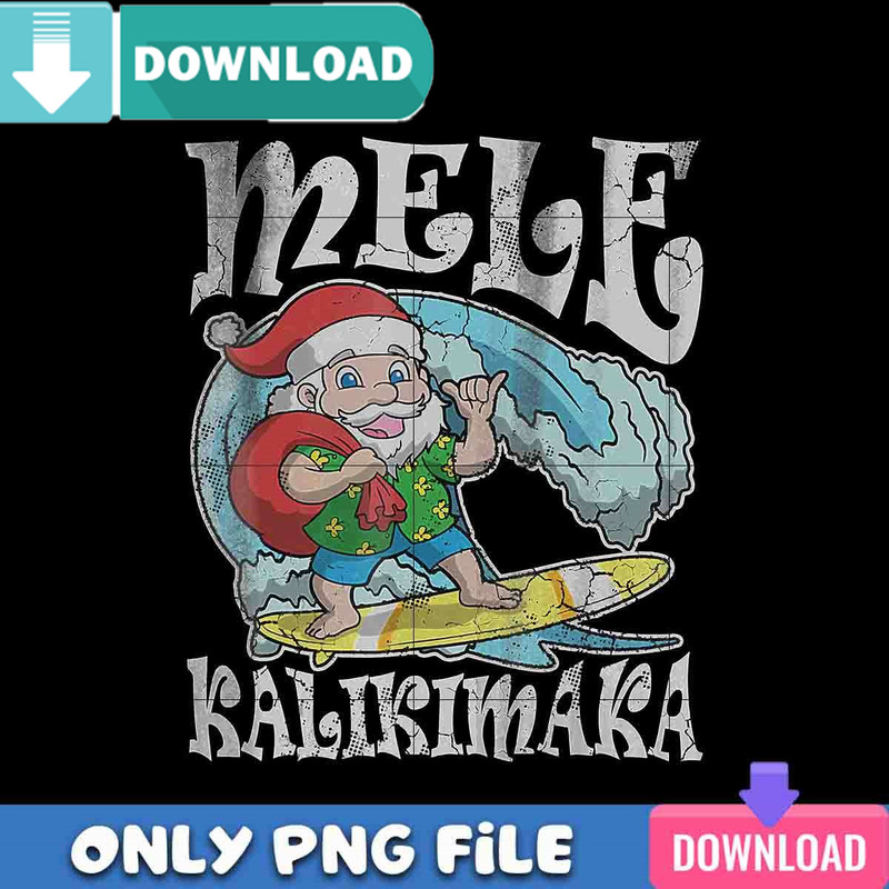 Christmas Mele Kalikimaka Santa Png Best Files Design.jpg