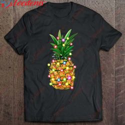 hawaiian christmas pineapple shirt mele kalikimaka t-shirt, plus size ladies christmas sweaters wear love, share beauty