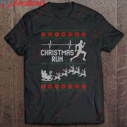 christmas run ugly sweater running shirt, plus size womens christmas tees wear love, share beauty