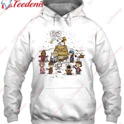 hes going to shoot his eye out snoopy a christmas story shirt, kids christmas family sweatshirts  wear love, share beaut