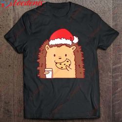 hedgehog christmas gif cute pajama hedgehogs kids tee shirt, christmas t shirts womens wear love, share beauty