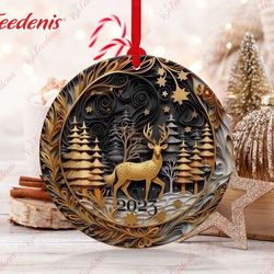 Heirloom Round Ornament, Christmas Gift Idea 2023  Wear Love, Share Beauty
