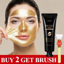 24k gold snail collagen peel off mask remove blackheads acne anti-wrinkle lifting firming oil-control shrink pores face