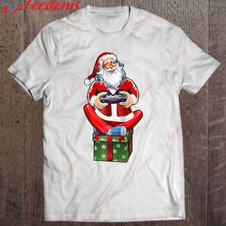 here for the jingle juice funny holiday party t-shirt, women funny christmas shirts for work  wear love, share beauty