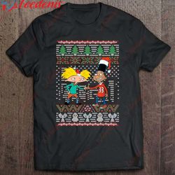 hey arnold arnold and gerald christmas sweater shirt, christmas t shirts family  wear love, share beauty