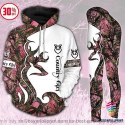 deer hunting gift new country girl deer hunting hoodie und leggings set