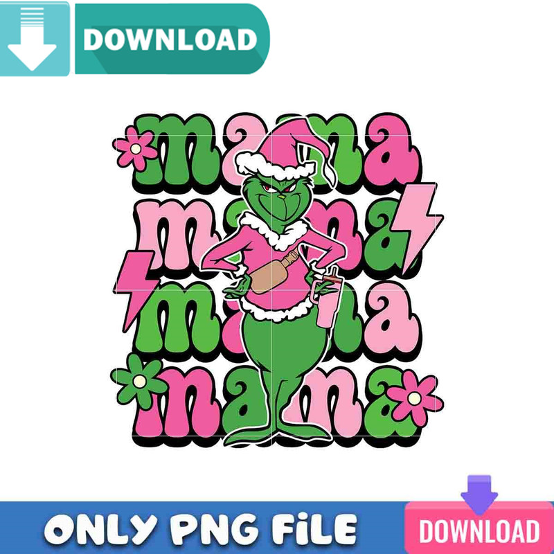 Mama Grinch Christmas Pink Png Best Files Design Download.jpg