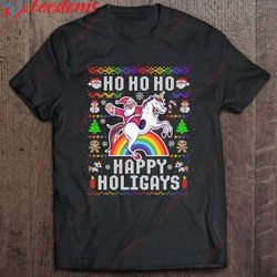 ho ho ho happy holigays funny ugly christmas shirt, christmas shirts mens