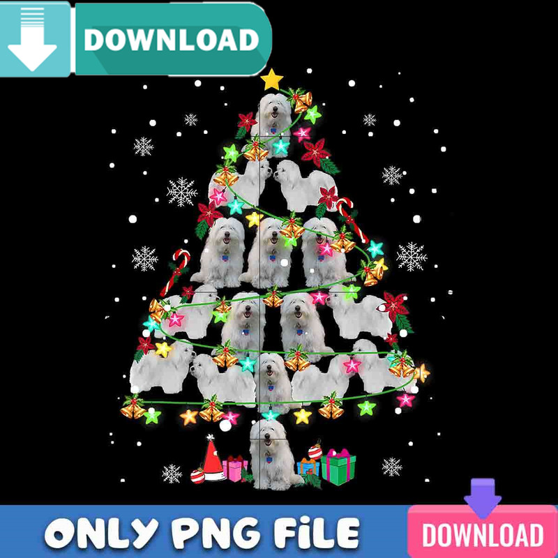 Coton De Tulear Christmas Tree PNG Perfect Sublimation Design Download.jpg