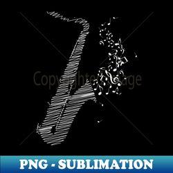 Creative Saxophone Art - White - Signature Sublimation PNG File - Boost Your Success with this Inspirational PNG Download