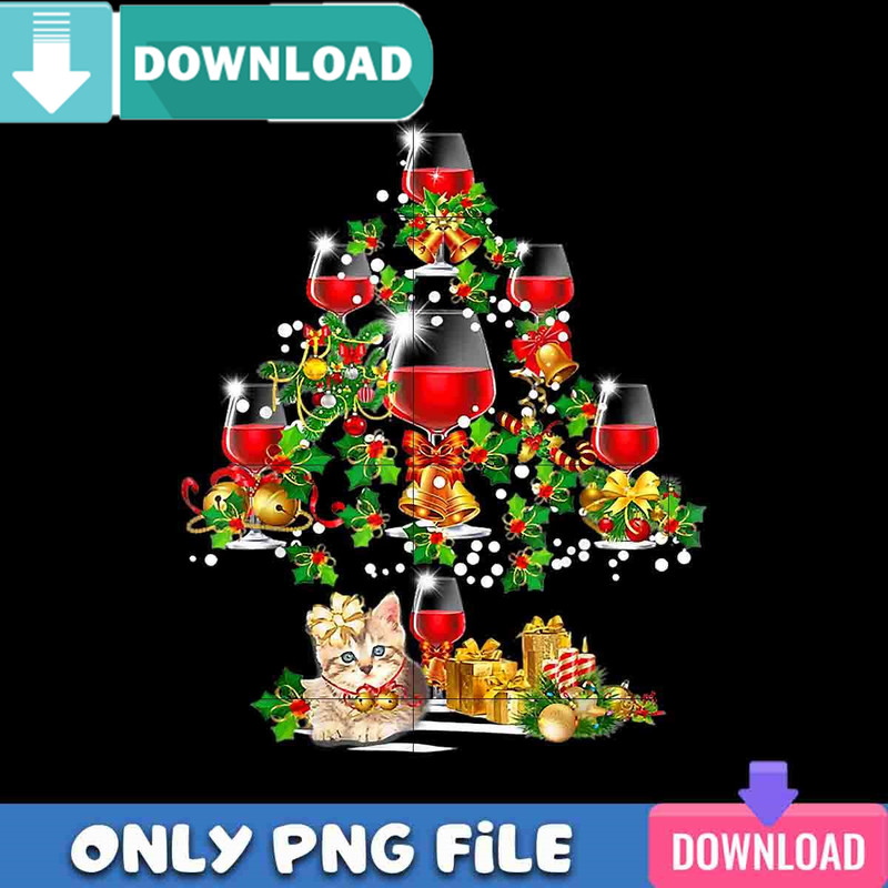 Cute Cat and Wine PNG Perfect Sublimation Design Download.jpg