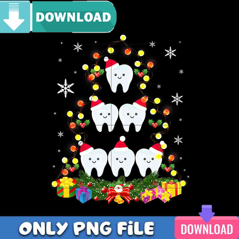 Dental Christmas PNG Best Files Sublimation Design Download.jpg