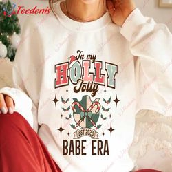 Holiday Season Christmas Believe Gifts Merry Xmas Tree Pullover Shirt, Cotton Womens Christmas Shirts  Wear Love, Share