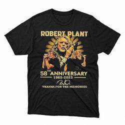robert plant 58th anniversary 1965 2023 thanks for the memories signatures shirt