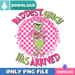 grinch has arrived pink png best files design download