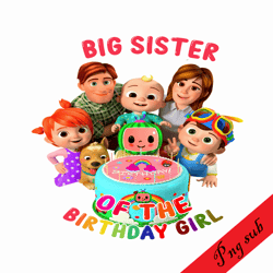 big sister of the birthday girl png
