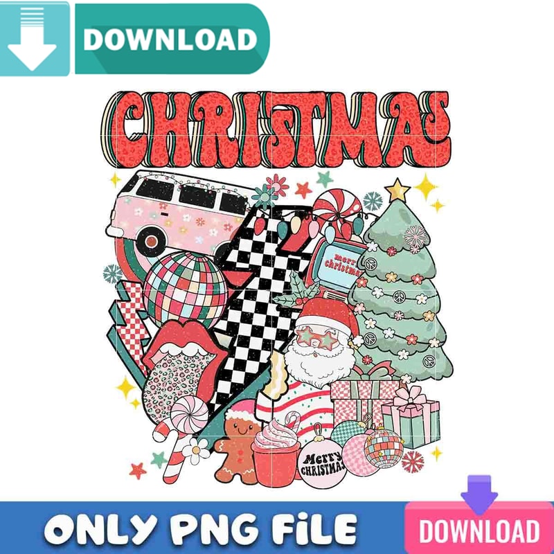 Pink Retro Christmas Png Best Files Design Download.jpg