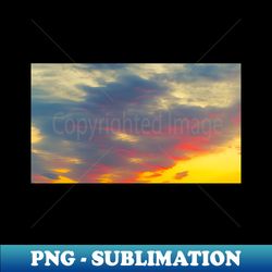 Warm Yellow Sky Clouds Sunset Landscape Photo - PNG Transparent Digital Download File for Sublimation - Bring Your Designs to Life