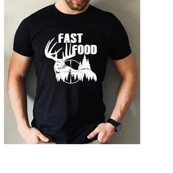 fast food tshirt, deer shirt, hunting t-shirt, outdoor scene shirt, antler dad gift idea, hunter shirts, camping scene t