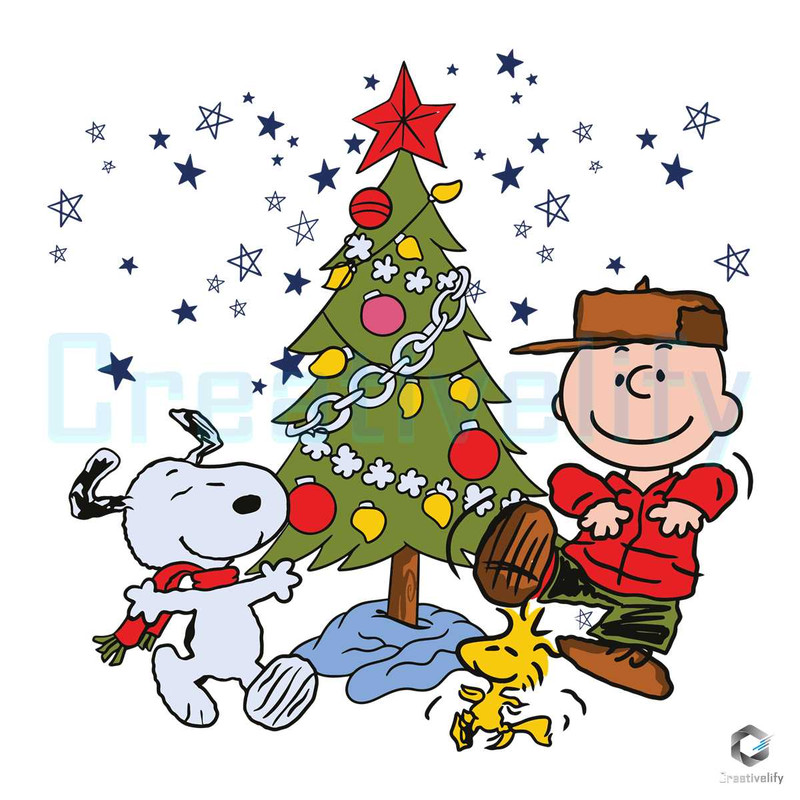 Charlie Brown And Snoopy Xmas SVG Funny Christmas Tree File.jpg