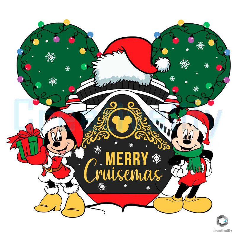 Cute Merry Cruisemas SVG Santa Mickey Minnie File For Cricut.jpg