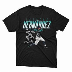 teoscar hernandez swinging seattle baseball shirt