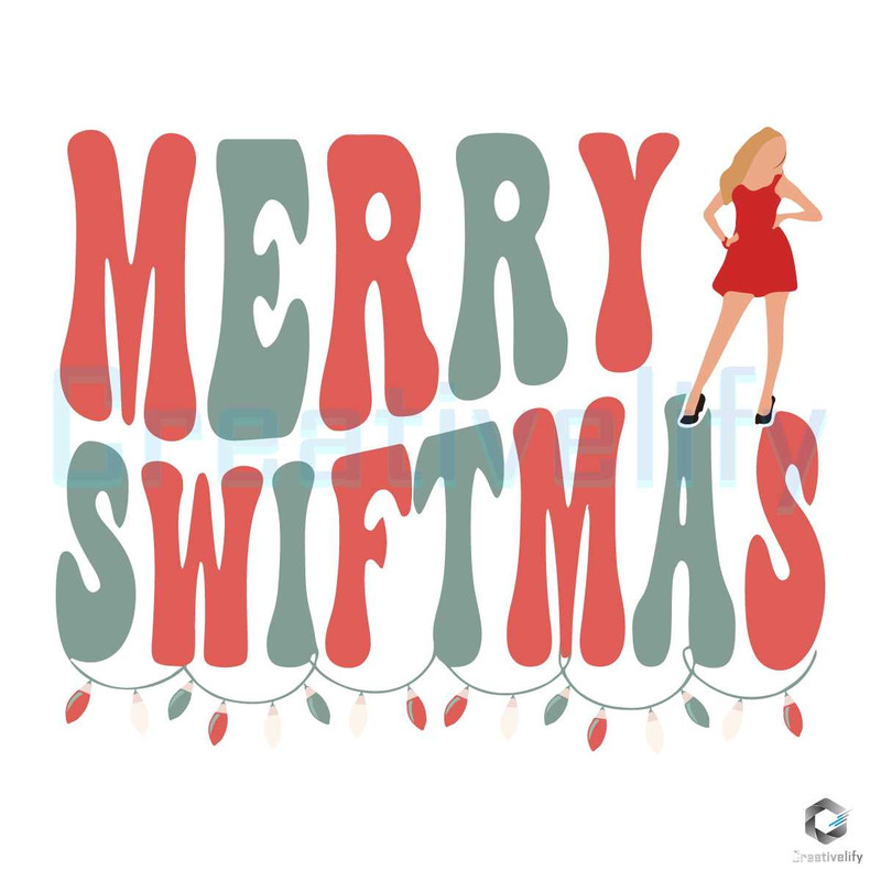 Free Merry Swiftmas SVG Christmas Lights Cutting File.jpg