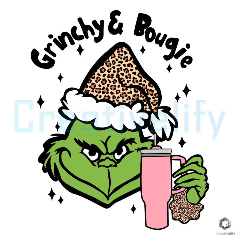 Grinchy And Bougie SVG Retro Christmas Movie Cutting File.jpg