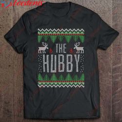 hubby wifey matching ugly christmas sweater pajamas shirt, family christmas shirts wear love, share beauty