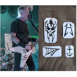 James Hetfield guitar stickers Gibson Electra Flying V