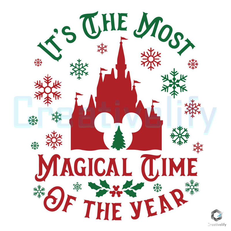 Its The Most Magical Time SVG Disney Christmas Castle File.jpg