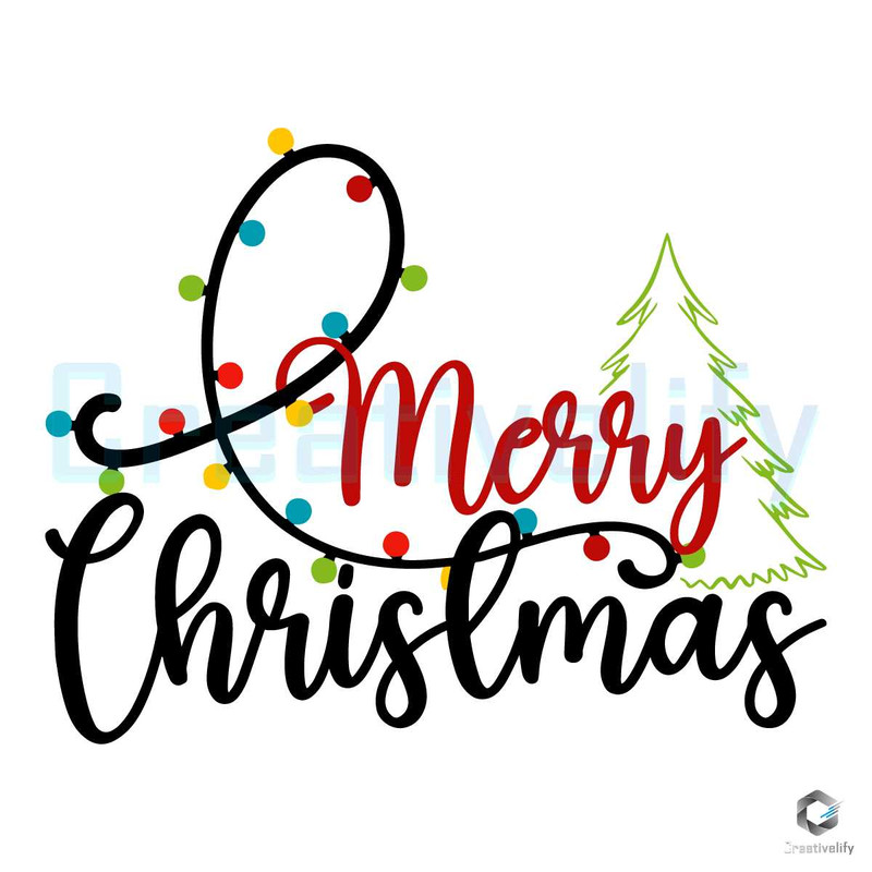 Merry Christmas Tree SVG Christmas Holiday File For Cricut.jpg