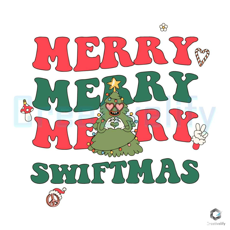 Merry Swiftmas Tree SVG Funny Christmas File Cutting.jpg
