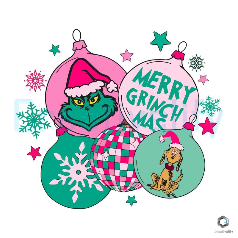 Pink Xmas Santa Stink SVG Merry Grinchmas Graphic File.jpg