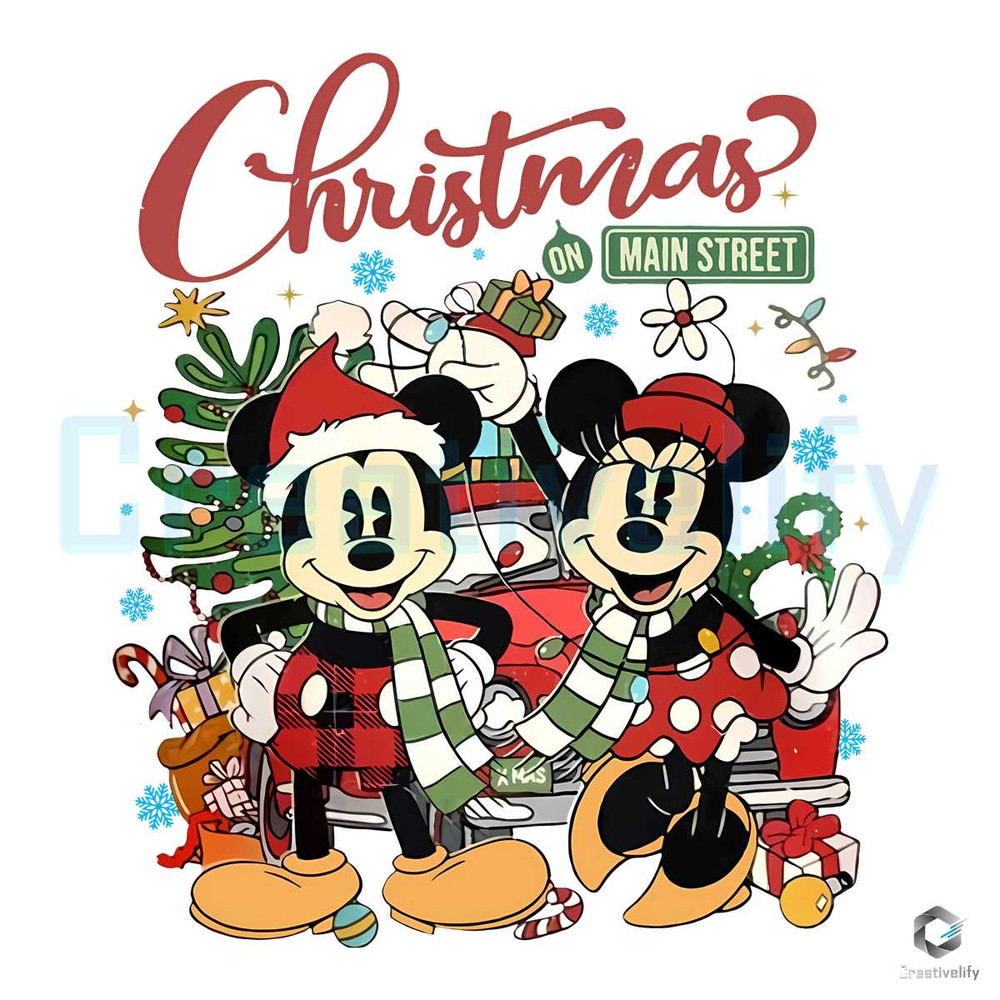 Santa Mickey And Minnie SVG Christmas On Main Street File.jpg