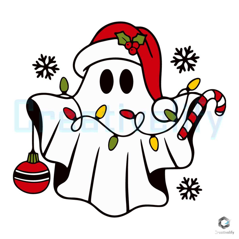 Santa Spooky Christmas SVG Ghost Xmas File Cutting Digital.jpg