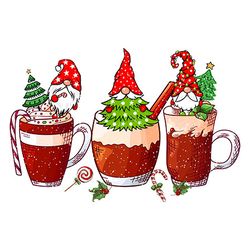 Gnome Christmas Coffee Png, Christmas Coffee Png, Christmas Drink Design, Coffee Latte Png, Christmas Iced Latte Png