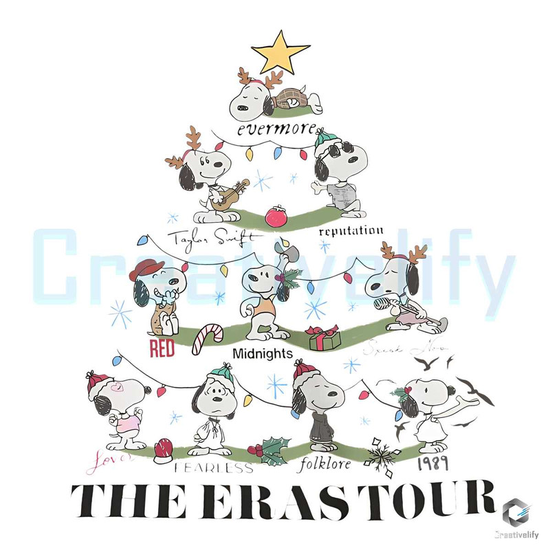 Snoopy Taylor Christmas PNG The Eras Tour Download File.jpg