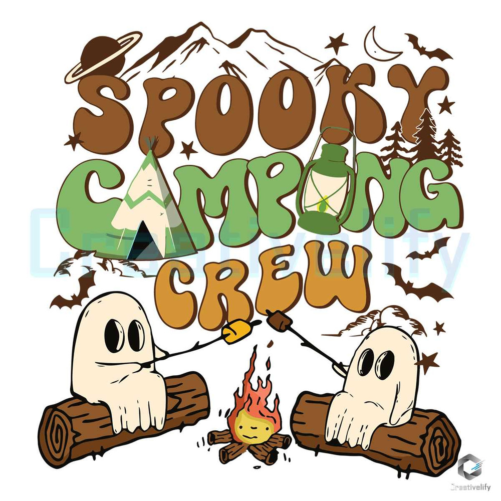 Spooky Camping Crew SVG Cute Ghost Digital Cricut File.jpg