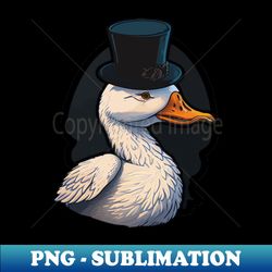 Duck Wearing A Top Hat - Decorative Sublimation PNG File - Instantly Transform Your Sublimation Projects