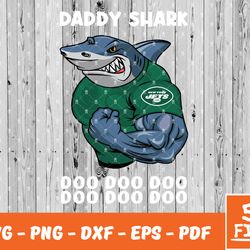 New York Jets Daddy Shark Nfl Svg , Daddy Shark   NfL Svg, Team Nfl Svg 25