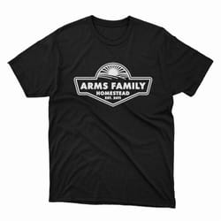 white arms family merch arms family homestead logo shirt, ladies tee