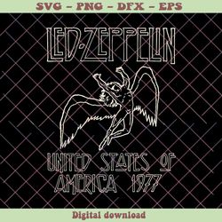 led zeppelin united state of america 1977 svg digital file
